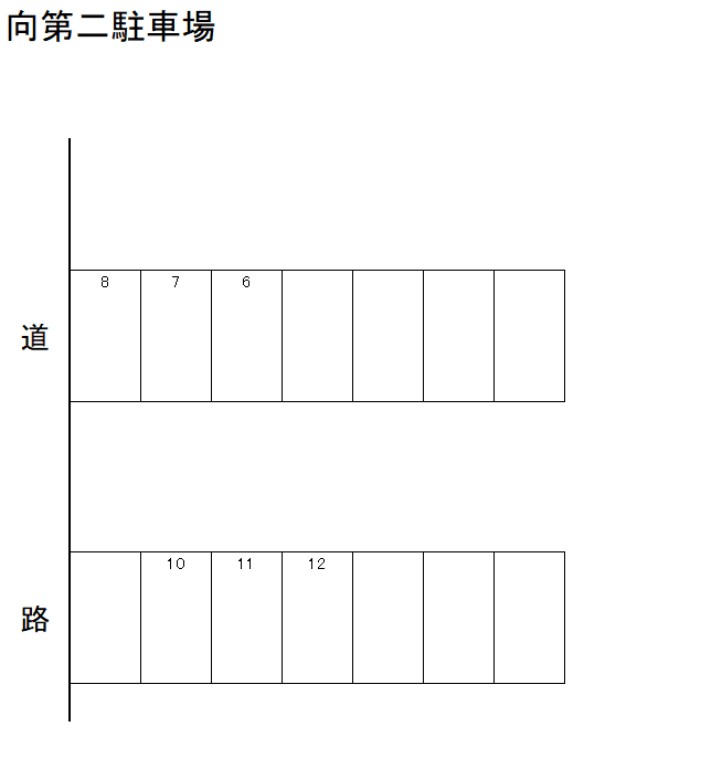 向第二駐車場の駐車配置図