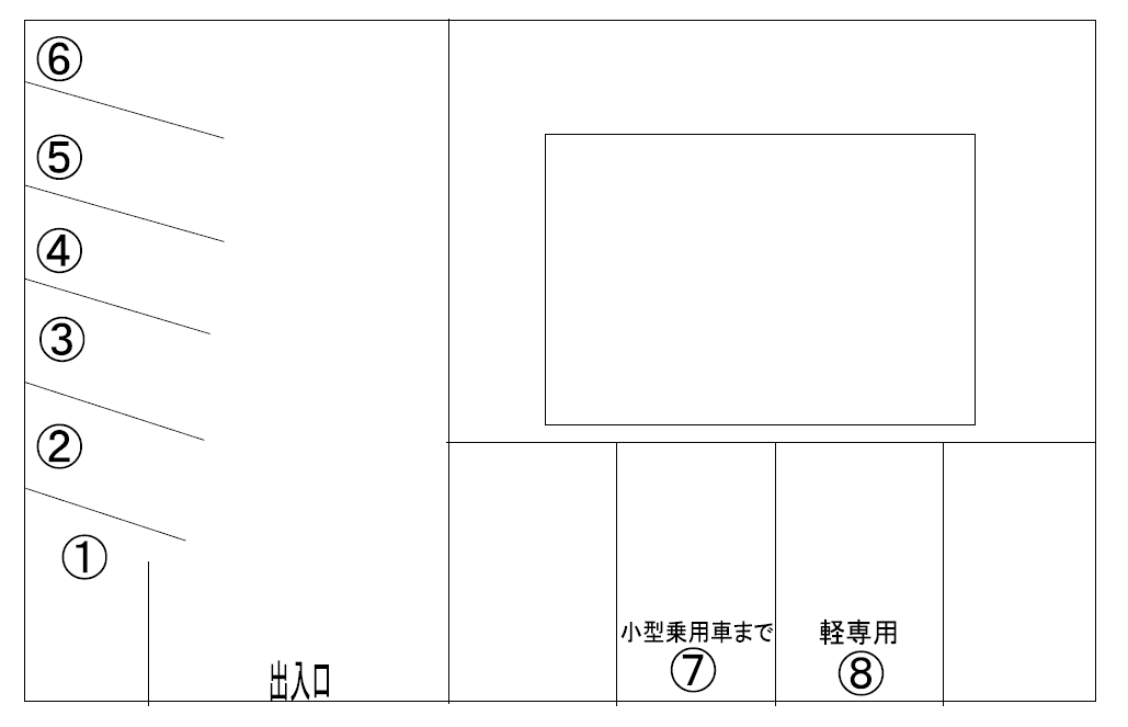 がねこパーキングの駐車配置図