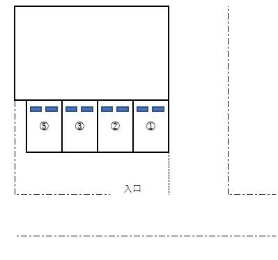 甘沼267駐車場の駐車配置図