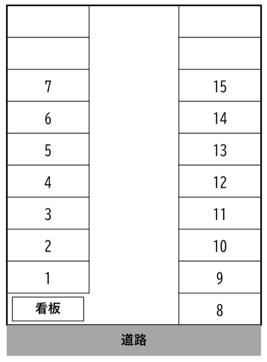 城下3丁目駐車場の駐車配置図
