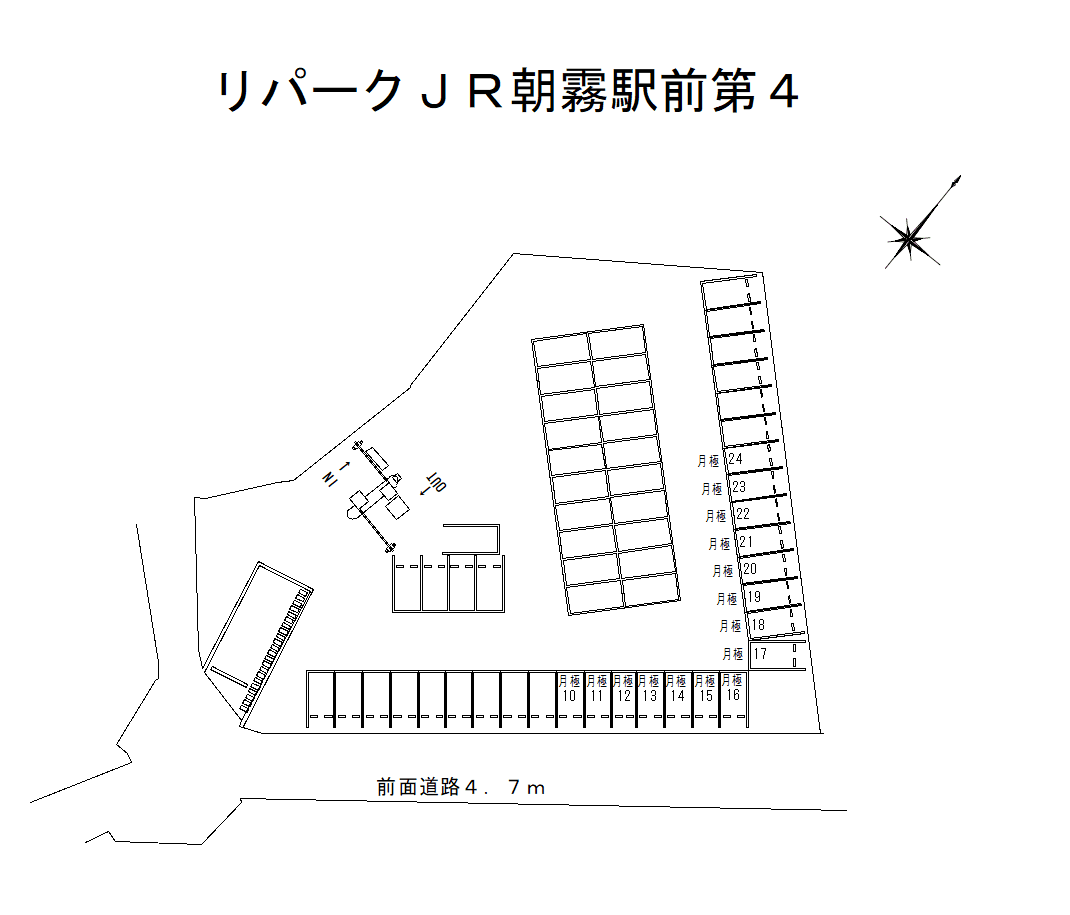 ＪＲ朝霧駅前第４の駐車配置図
