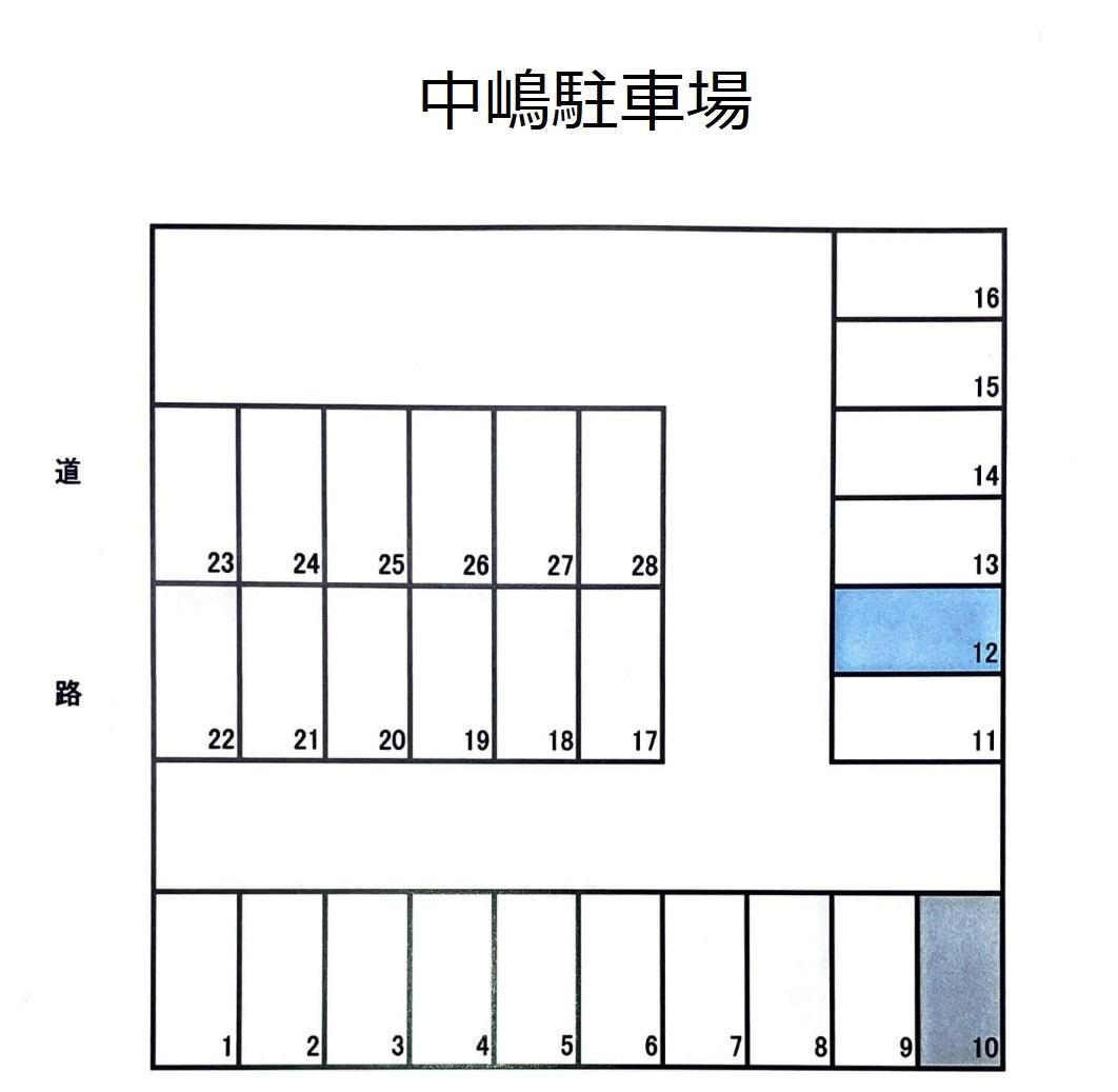 中嶋駐車場の駐車配置図