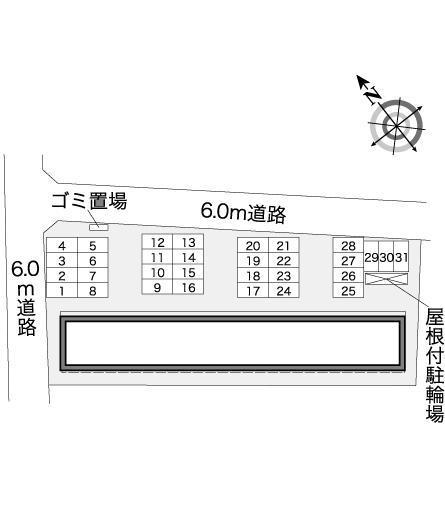 長蔵(36484)の駐車配置図