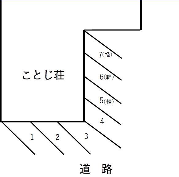 西念２丁目Ｔ駐車場の駐車配置図