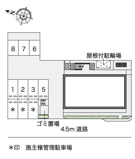 モンブルー木部(43850)の駐車配置図