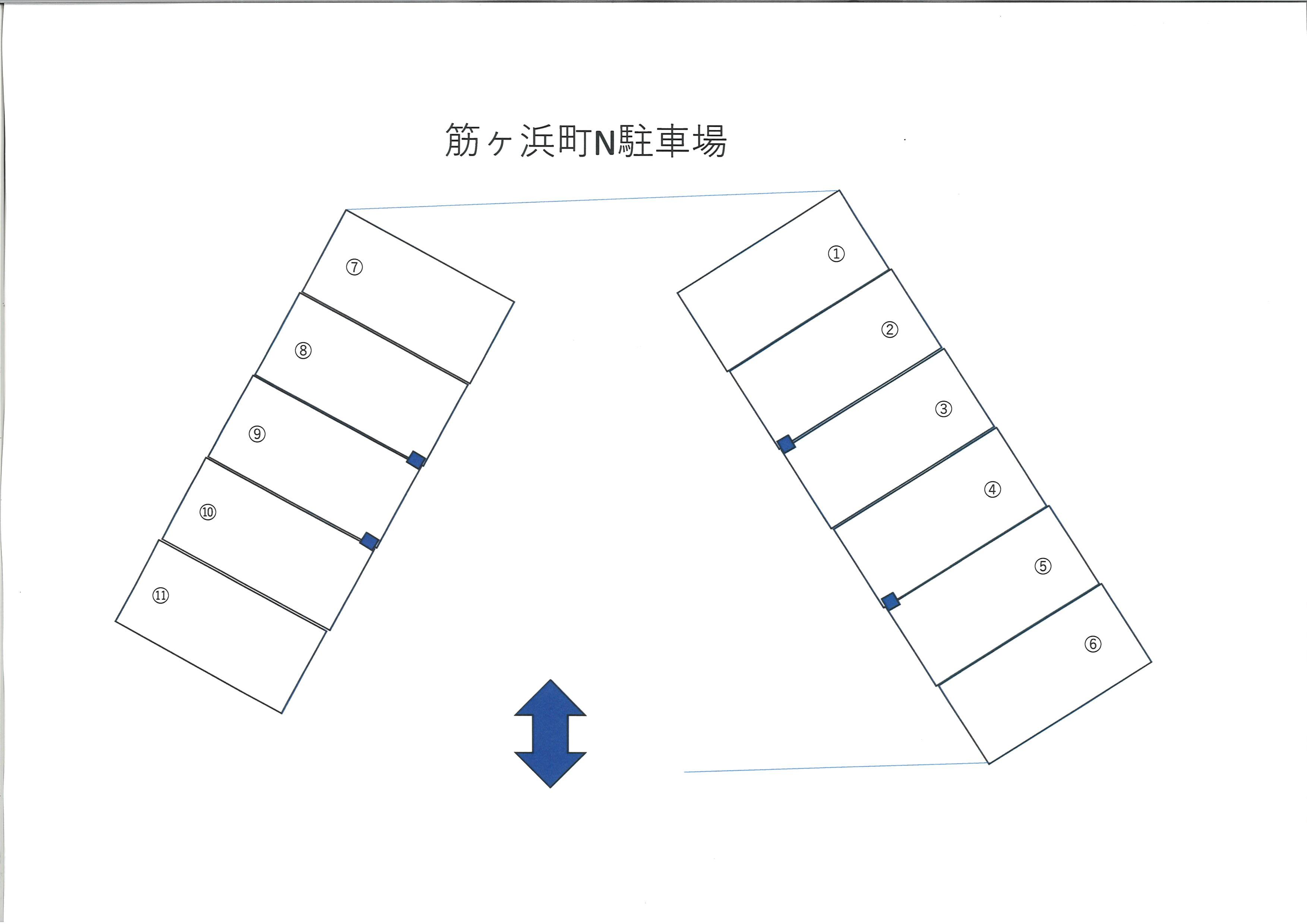筋ヶ浜町N駐車場の駐車配置図