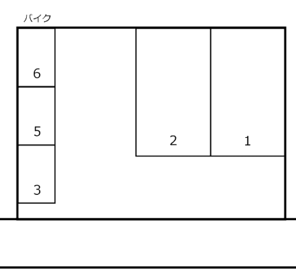 田園調布南1950駐車場の駐車配置図