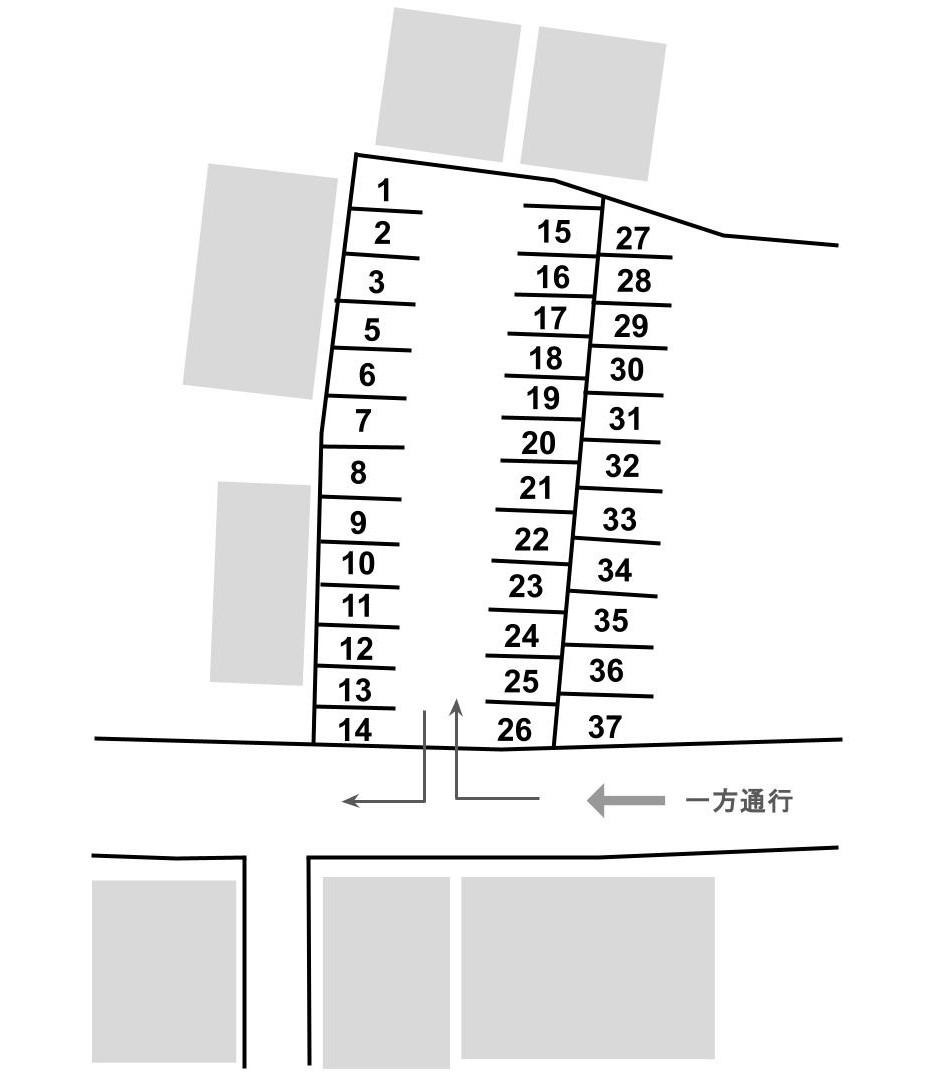 Kパーク本石1丁目の駐車配置図