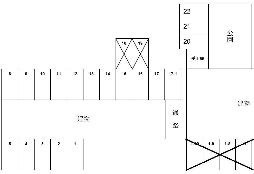 平林ハイツⅡの駐車配置図