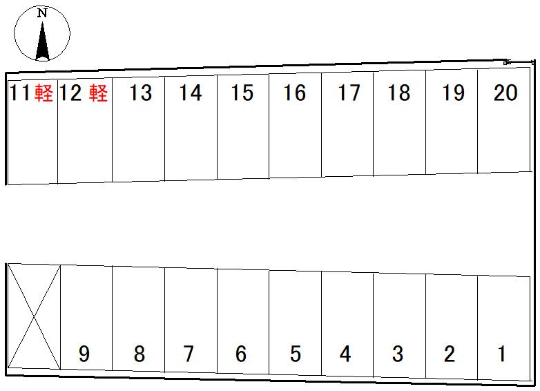 美里4丁目駐車場の駐車配置図