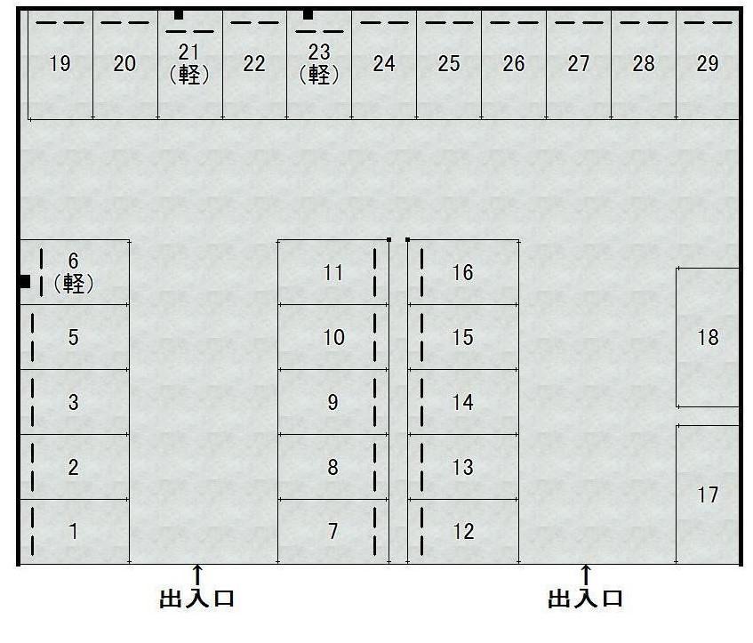ジョイフル陣原1丁目パーキングの駐車配置図