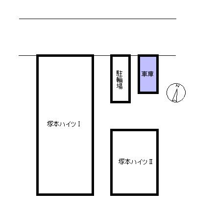 塚本ハイツⅠの駐車配置図