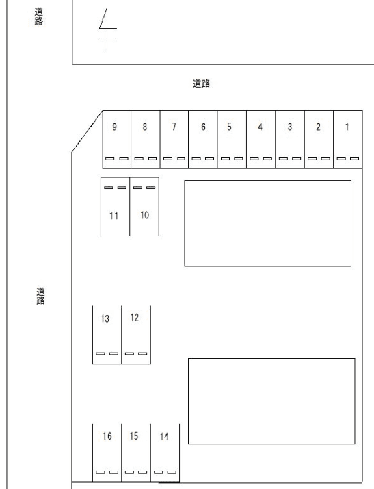 FKアンファミーユ駐車場の駐車配置図