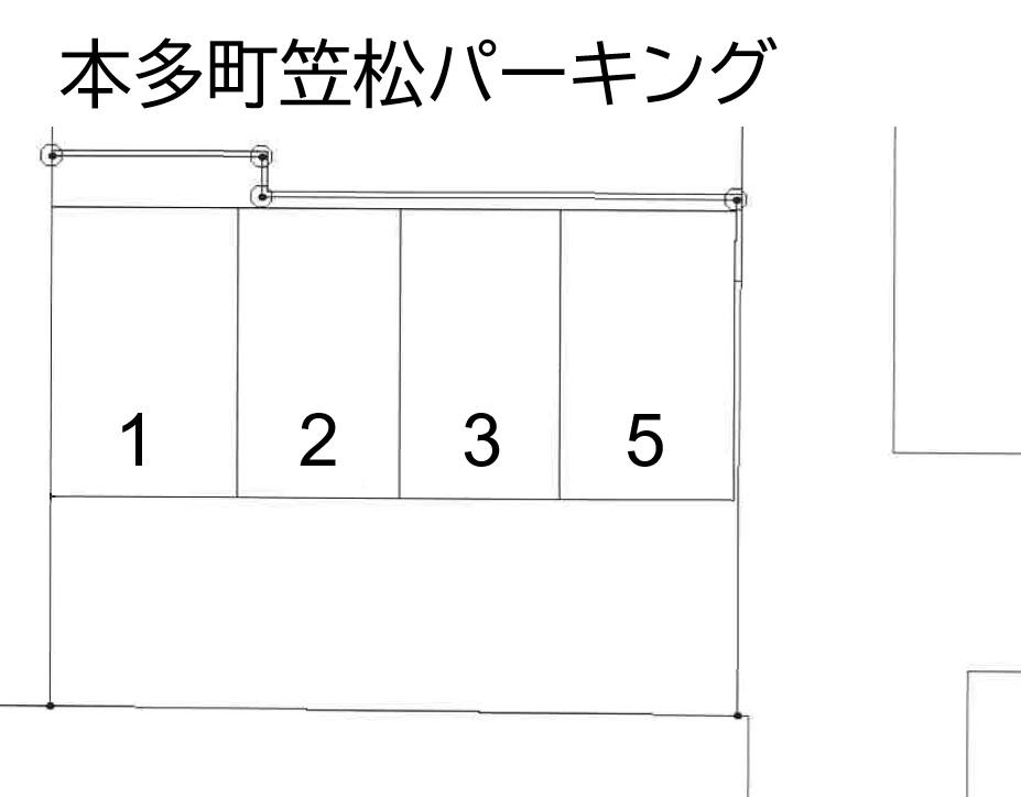 本多町笠松パーキングの駐車配置図