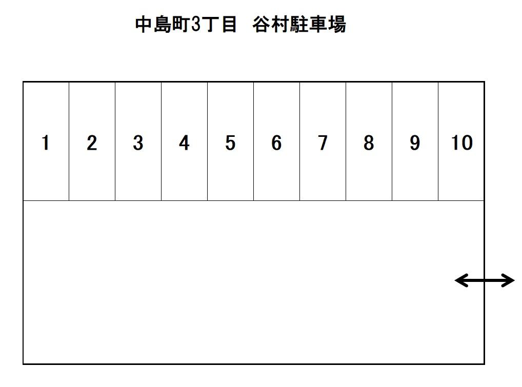 中島町3丁目　谷村駐車場の駐車配置図