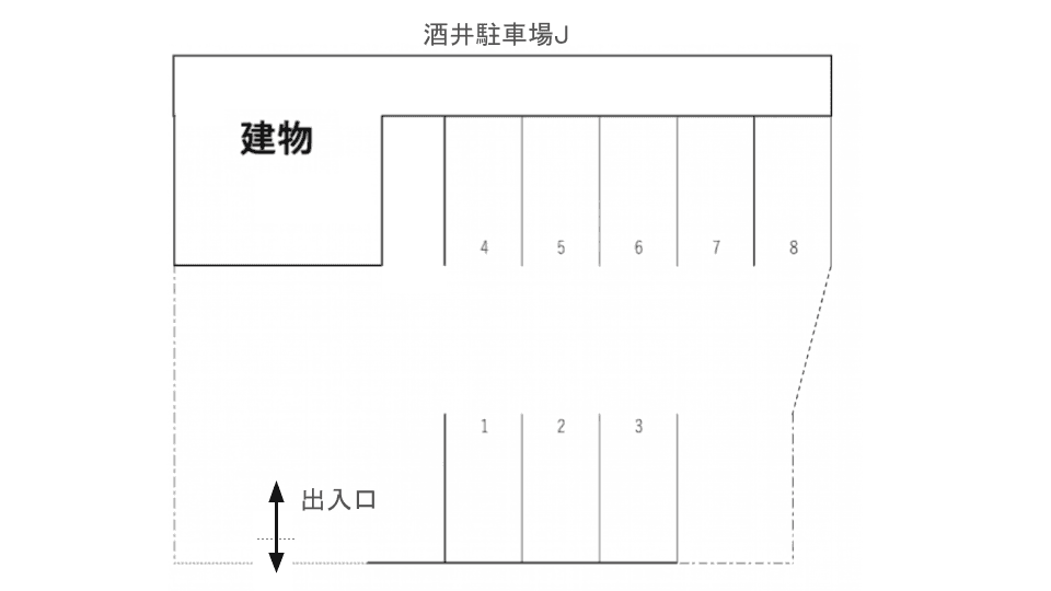 前後町駐車場Ｄの駐車配置図