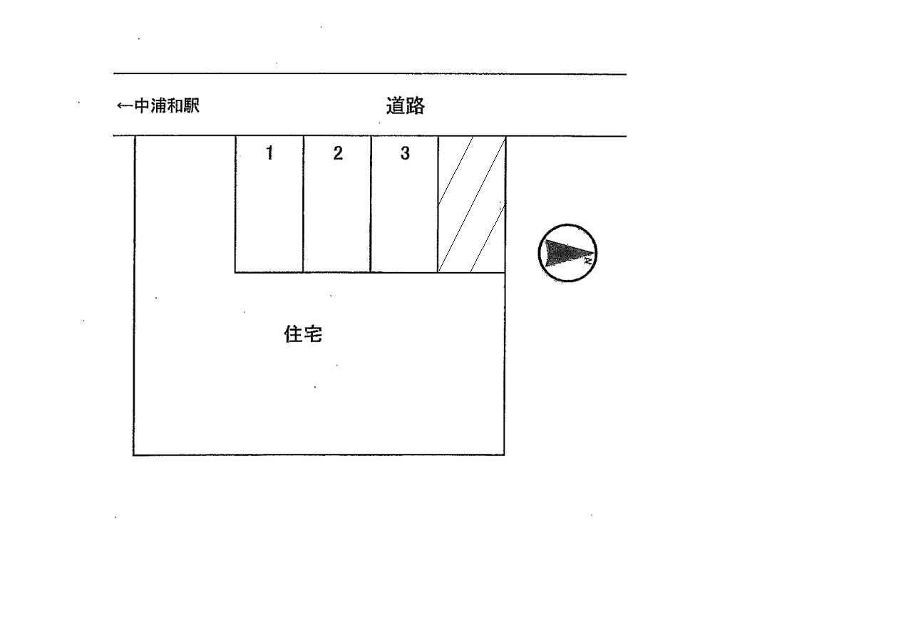 白石駐車場第2の駐車配置図