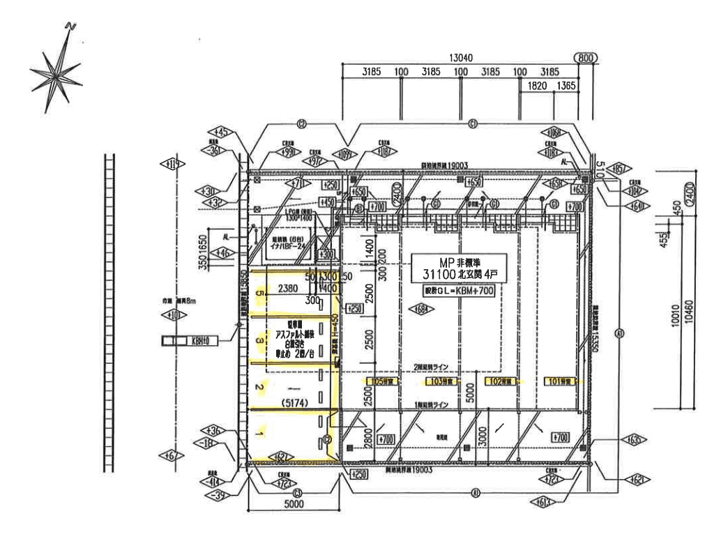 Ａｌ Ｓｏｌｅの駐車配置図