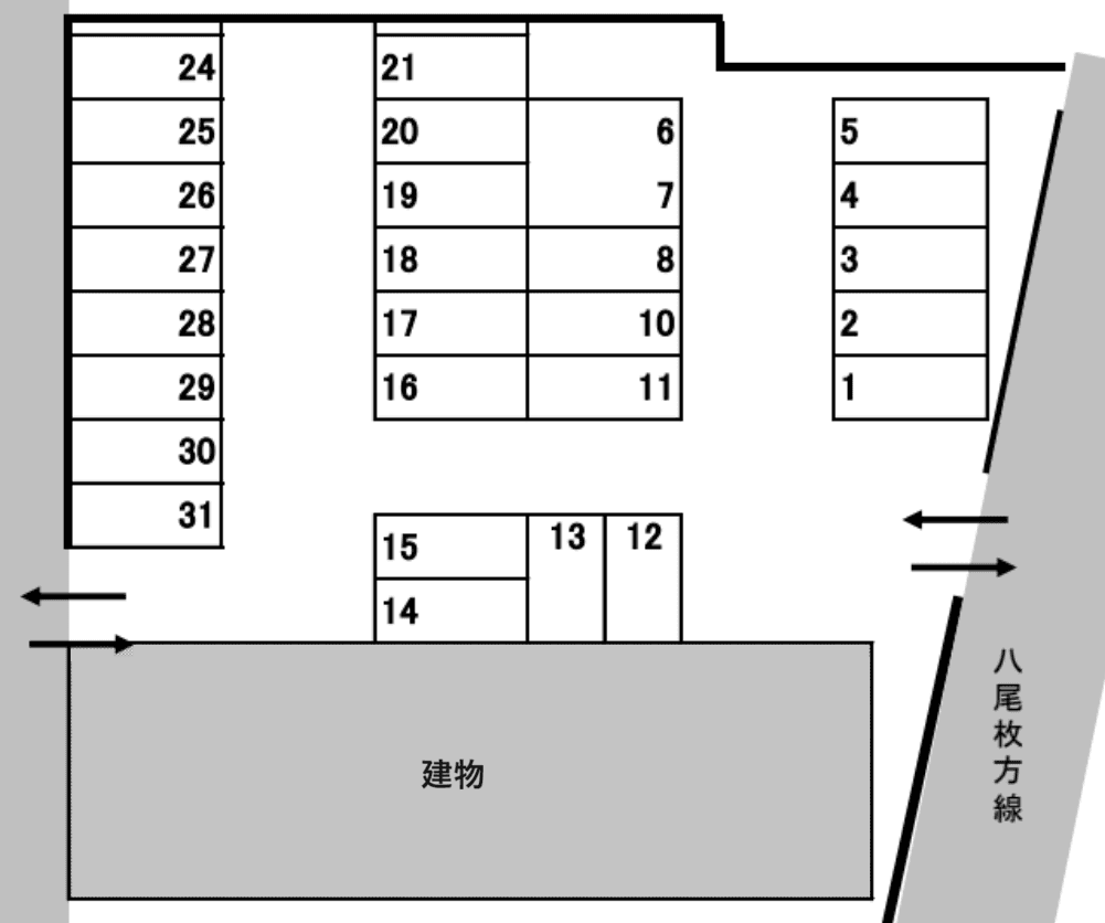 初町駐車場の駐車配置図