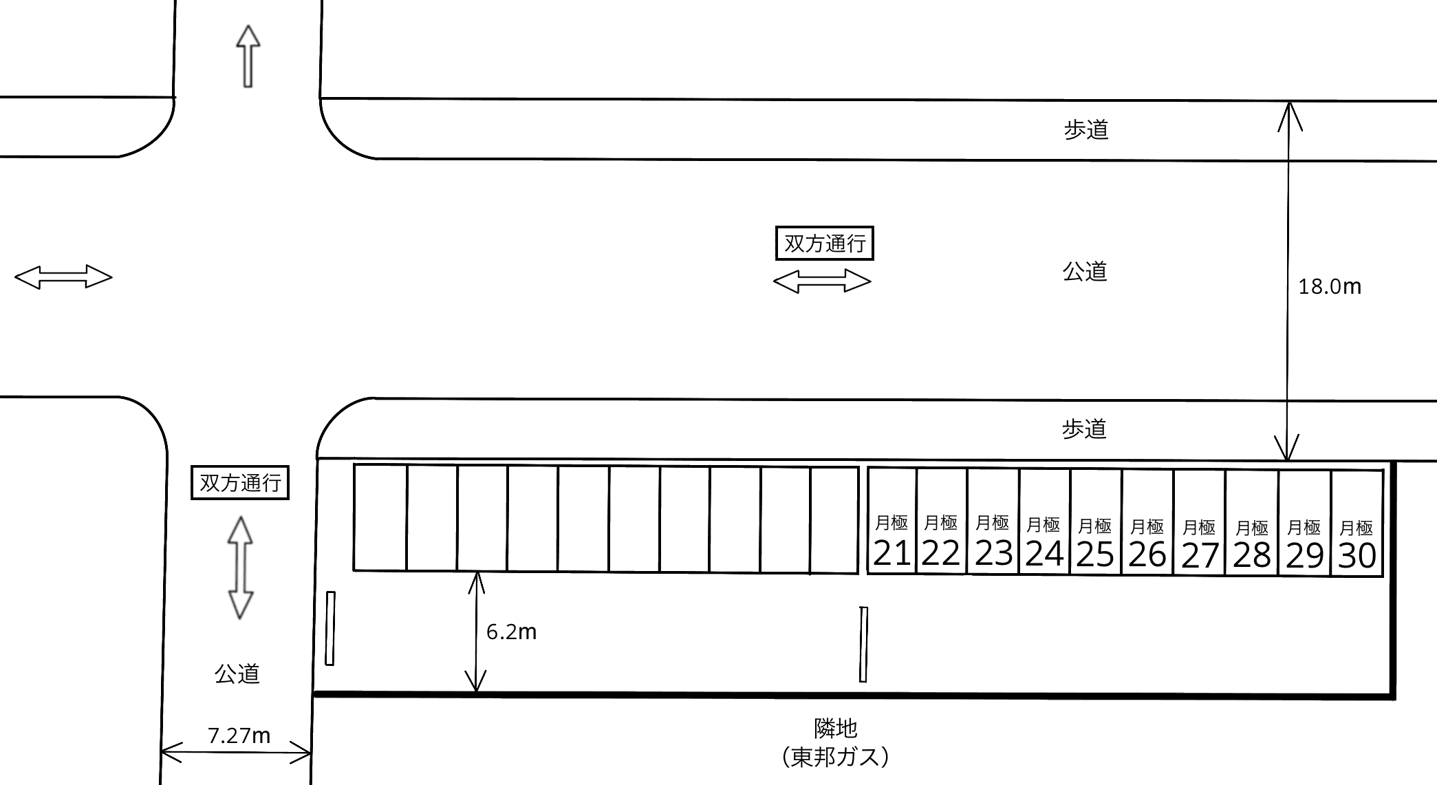 新守山の駐車配置図