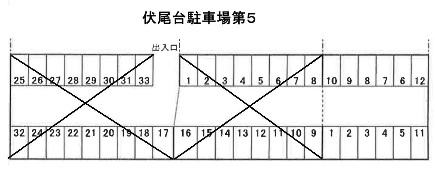伏尾台駐車場第５の駐車配置図
