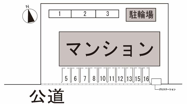 ファミール大門の駐車配置図