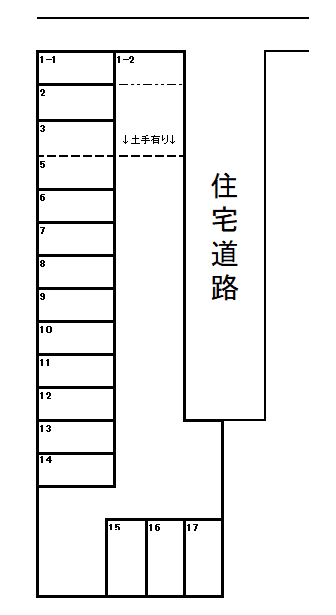 仏子第四駐車場の駐車配置図