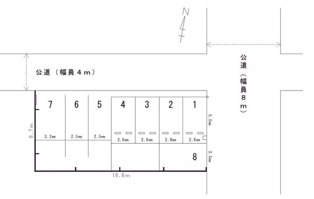 パーキング仙波町1-15の駐車配置図
