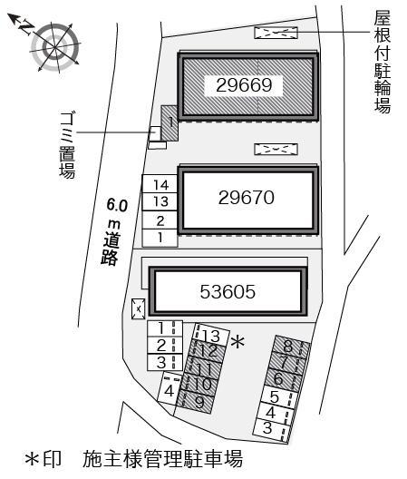 パピヨンＡ(29669)の駐車配置図