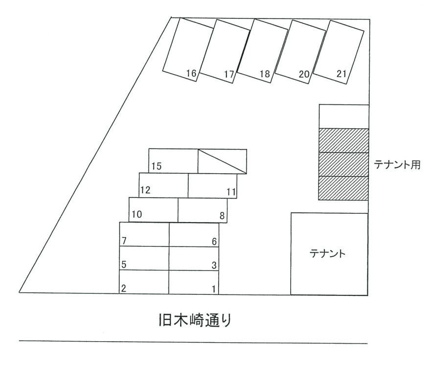 木崎前田駐車場の駐車配置図