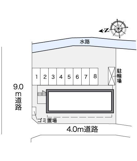 竹原(25045)の駐車配置図