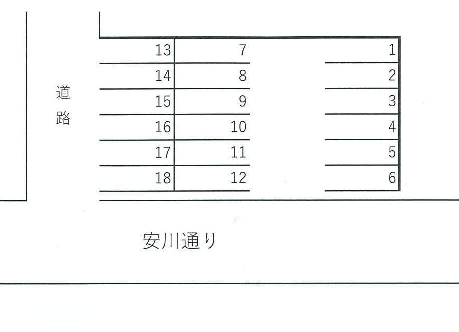 アップル上藤沢駐車場の駐車配置図