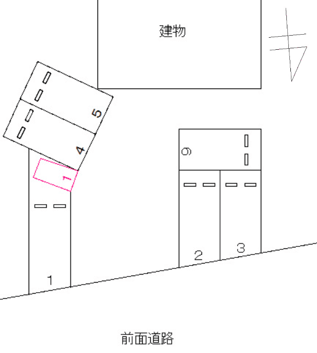 FKメゾン西原バイク駐車場の駐車配置図
