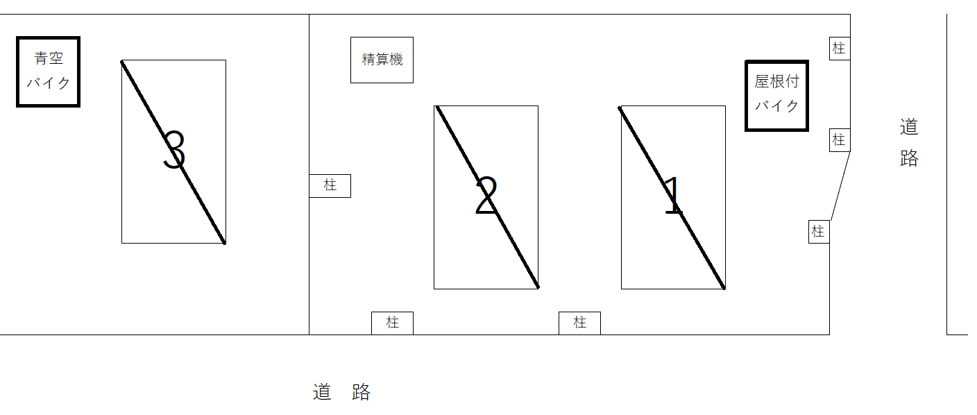 中本3丁目駐車場の駐車配置図