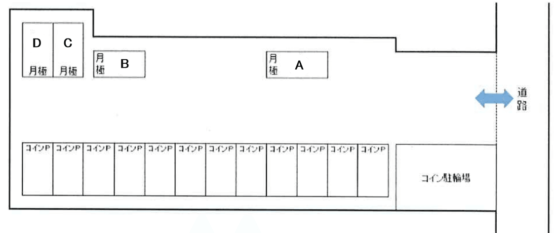 朝霞東弁財Ｎｏ.２駐車場の駐車配置図