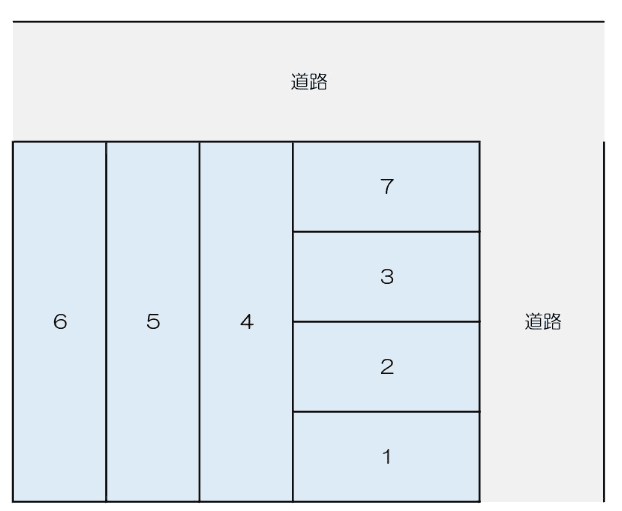 作田駐車場の駐車配置図