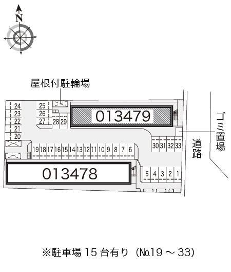 ＢｏｎｈｅｕｒⅡ(13479)の駐車配置図