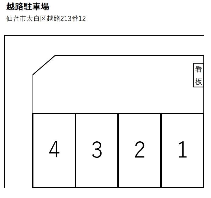 越路駐車場の駐車配置図