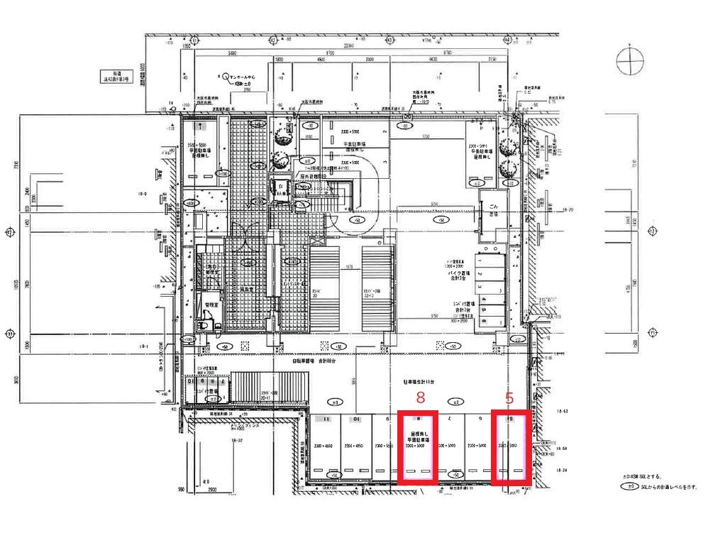 S-RESIDENCE城東SEVERの駐車配置図