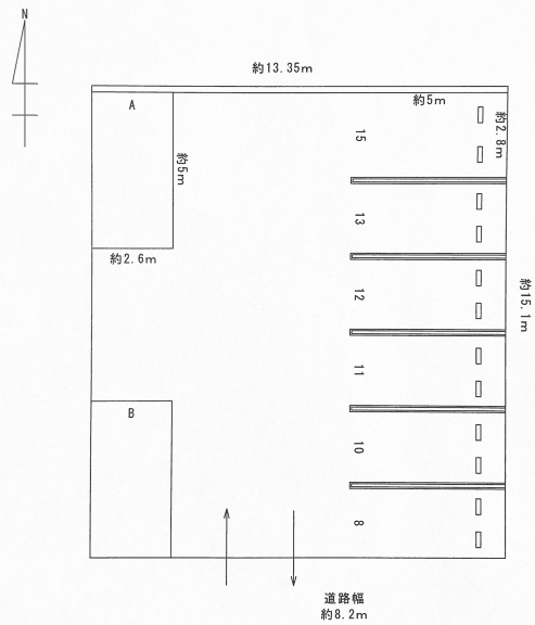 プルメリアパーキング②の駐車配置図