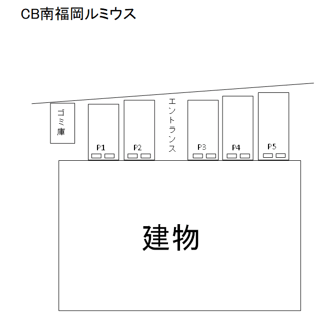 CB南福岡ﾙﾐｳｽの駐車配置図