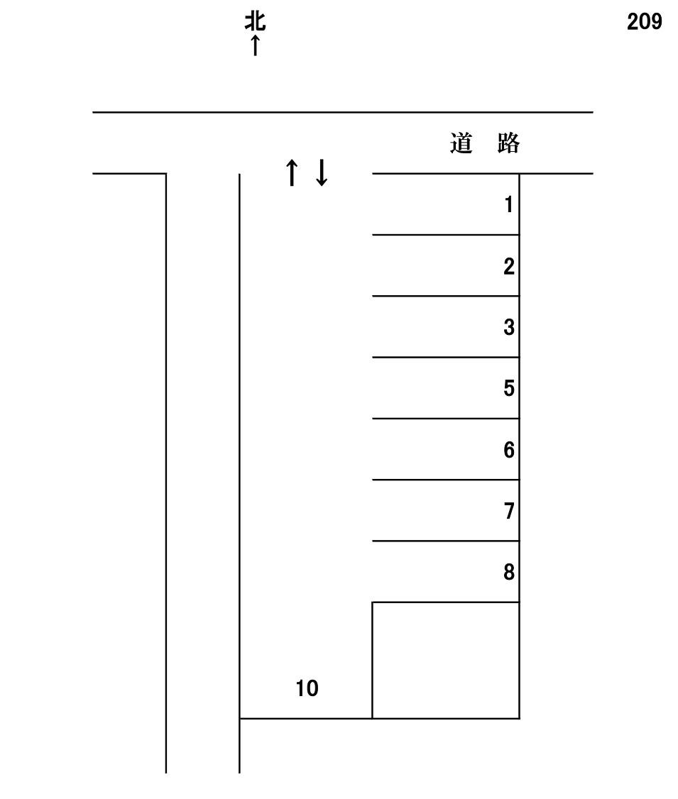 岩倉－209の駐車配置図