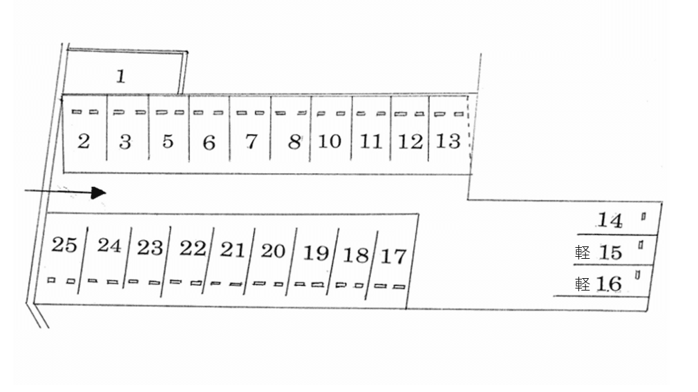 有松１丁目パーキングの駐車配置図
