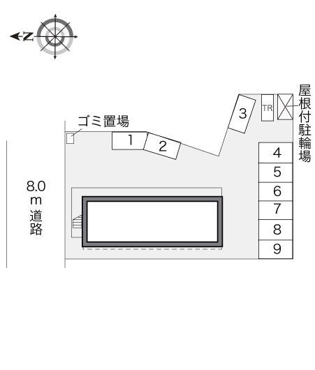 ハピネス(17095)の駐車配置図