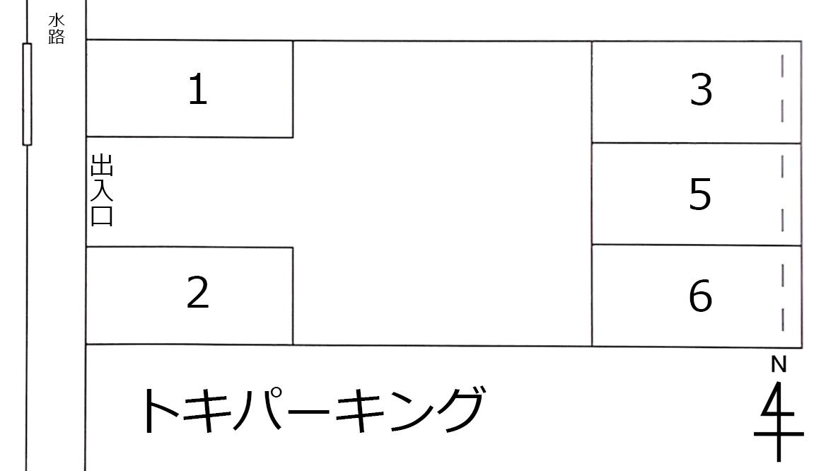 トキパーキングの駐車配置図