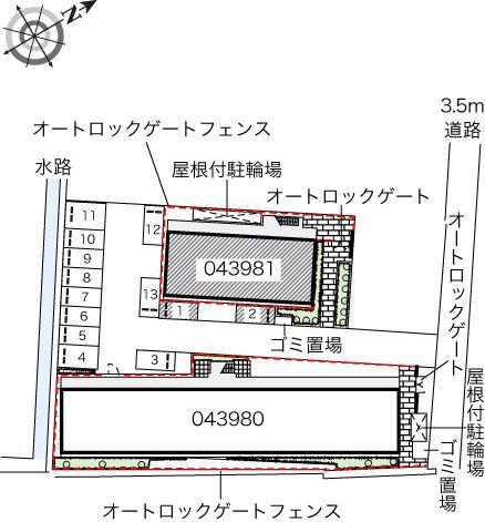 都Ｂ(43981)の駐車配置図