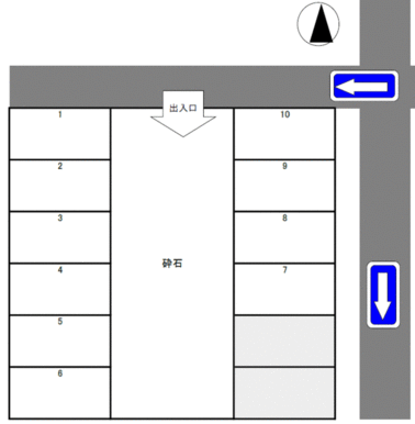若林町　ＫＷ21　駐車場の駐車配置図