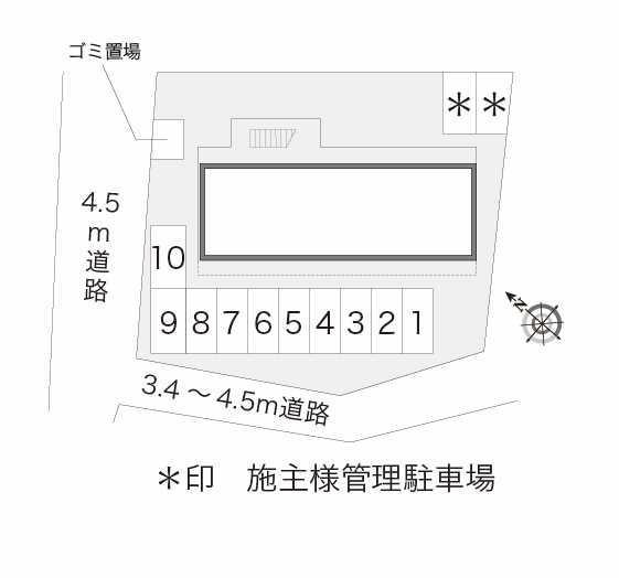ドリーム２１(15913)の駐車配置図