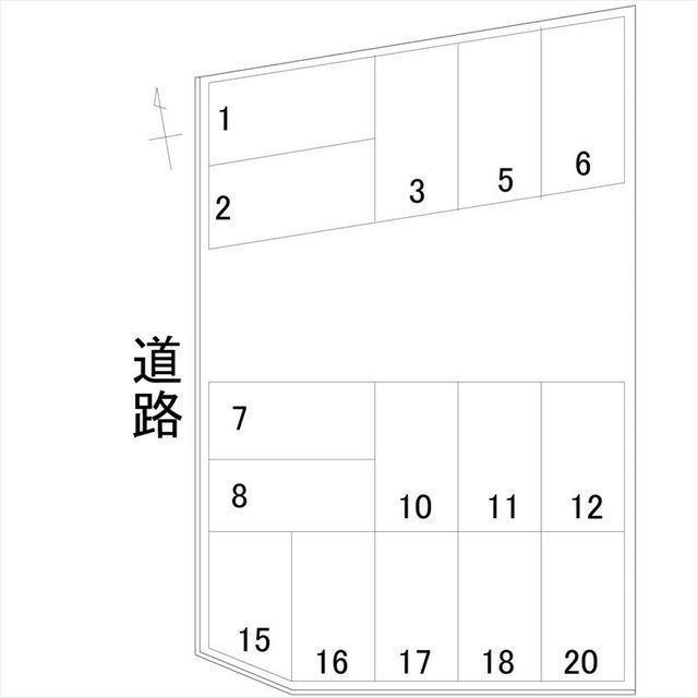 彦三2丁目パーキングの駐車配置図