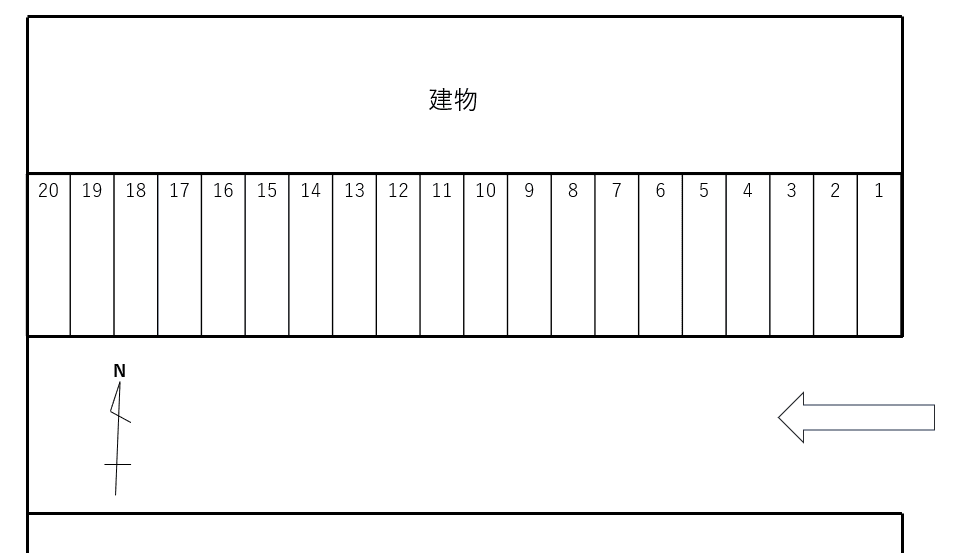 中村パーキングの駐車配置図